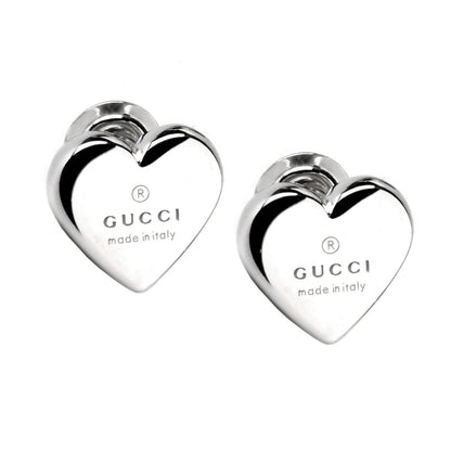 Guthtcci Heart Stud Silver Earrings