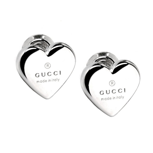 Guthtcci Heart Stud Silver Earrings