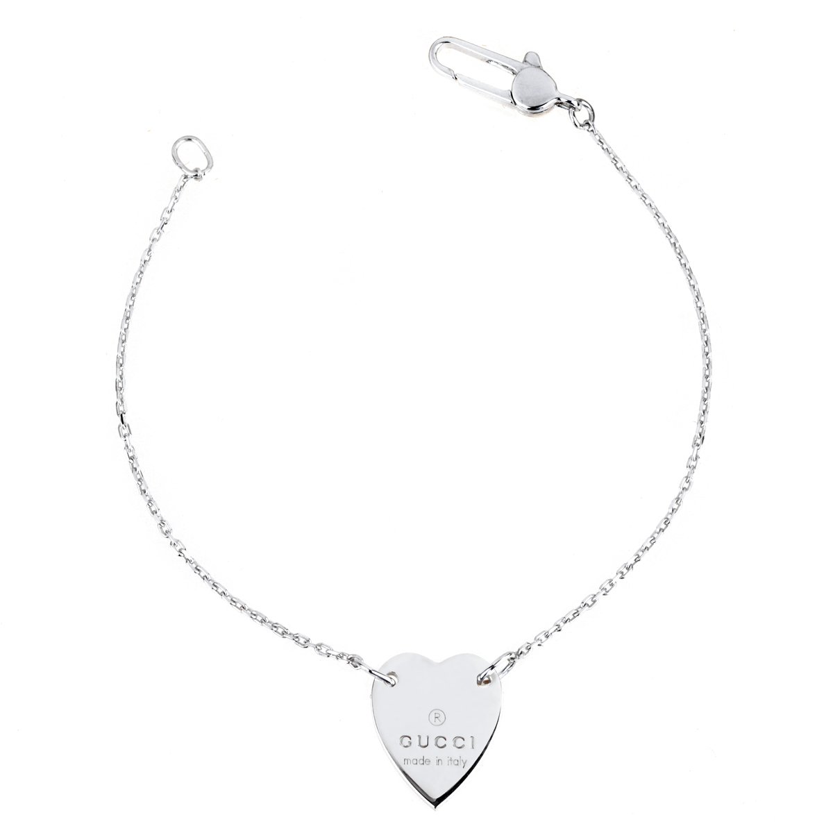 Guthtcci Heart Trademark Silver Bracelet