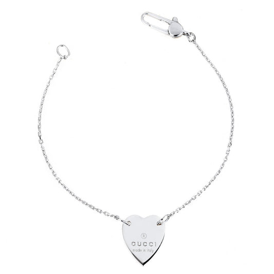 Guthtcci Heart Trademark Silver Bracelet