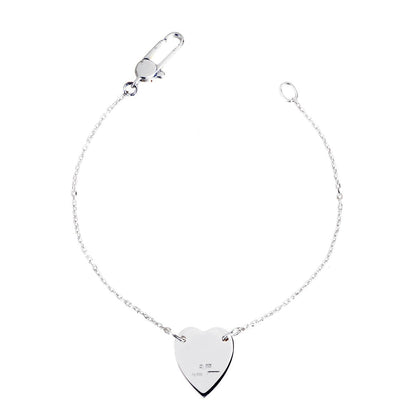 Guthtcci Heart Trademark Silver Bracelet