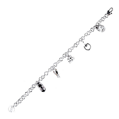 Guthtcci Horsebit Charm Silver Bracelet