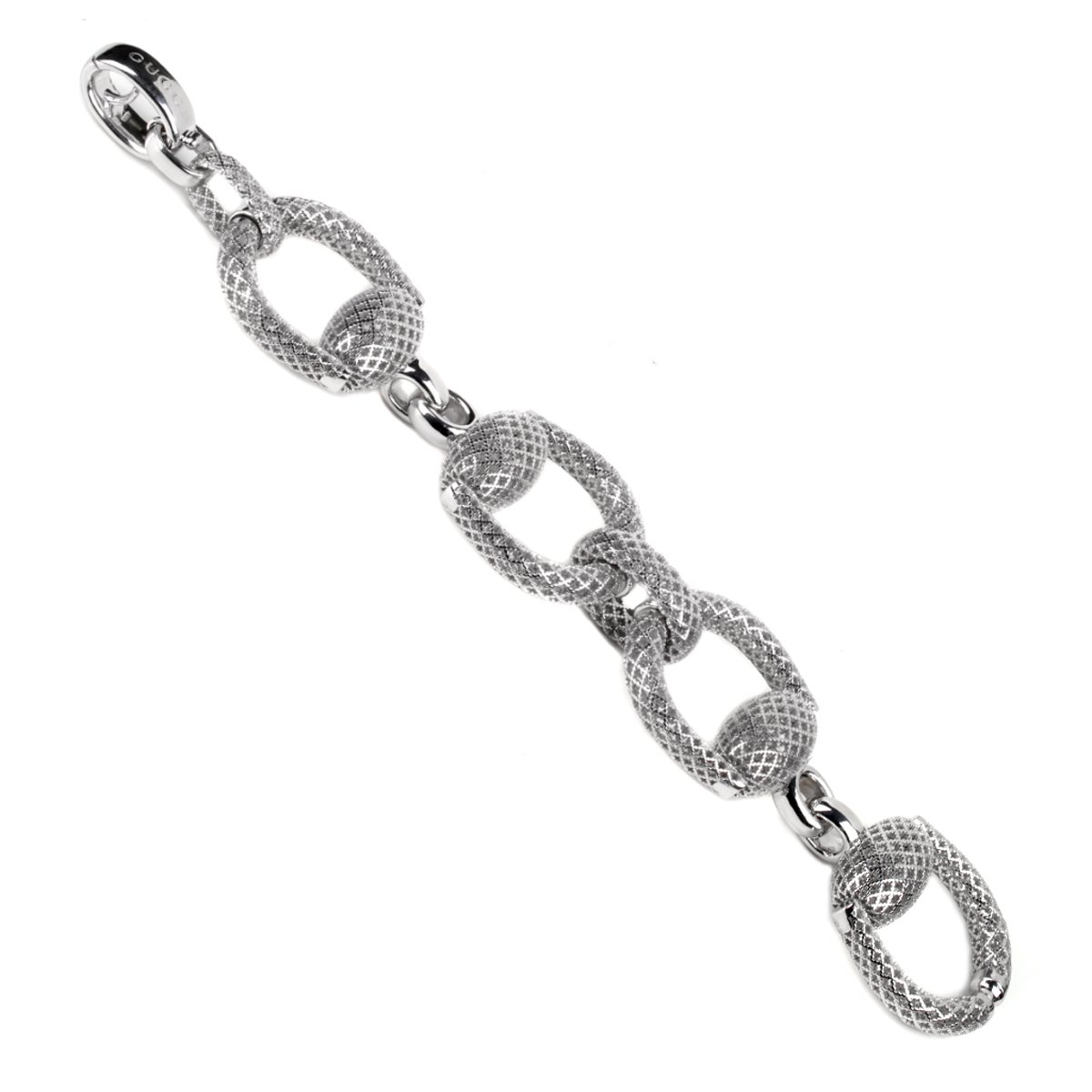 Guthtcci Horsebit Diamantissima Silver Bracelet