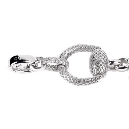 Guthtcci Horsebit Diamantissima Silver Bracelet