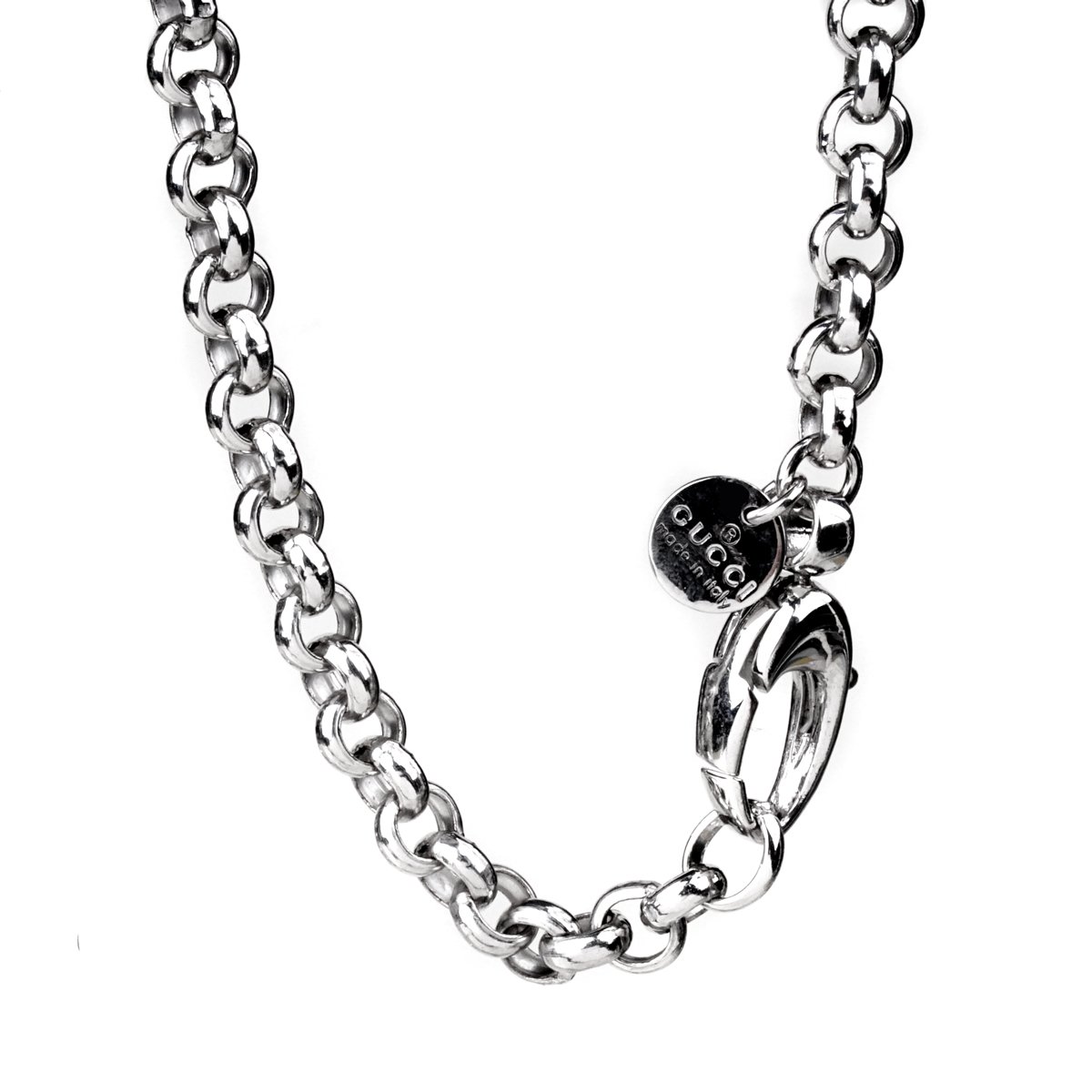 Guthtcci Horsebit Diamantissima Silver Necklace