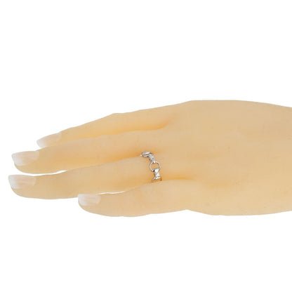 Guthtcci Horsebit Diamond 18k White Gold Ring Sz 5