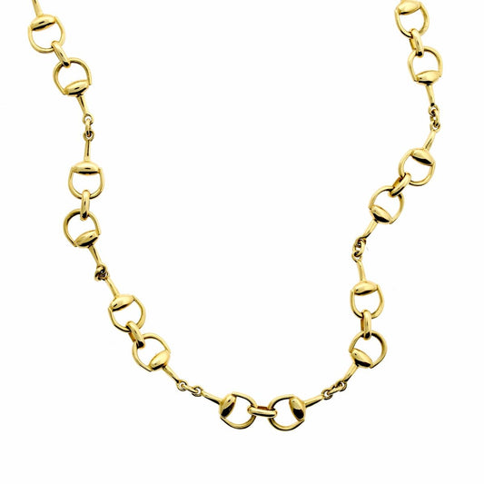 Guthtcci Horsebit Gold Necklace