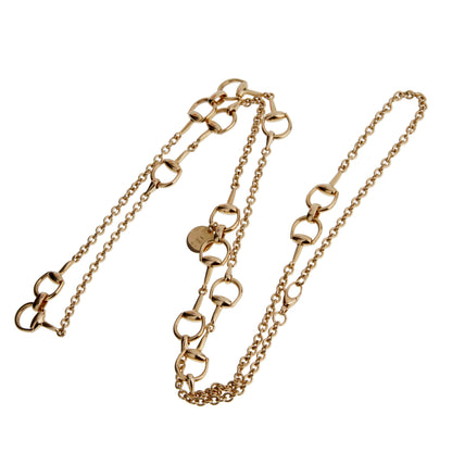 Guthtcci Vintage Horsebit 18k Rose Gold Sautoir Necklace