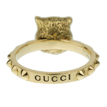 Guthtcci Le Marche Des Marveilles Diamond Yellow Gold Cat Ring Sz 6 1/4