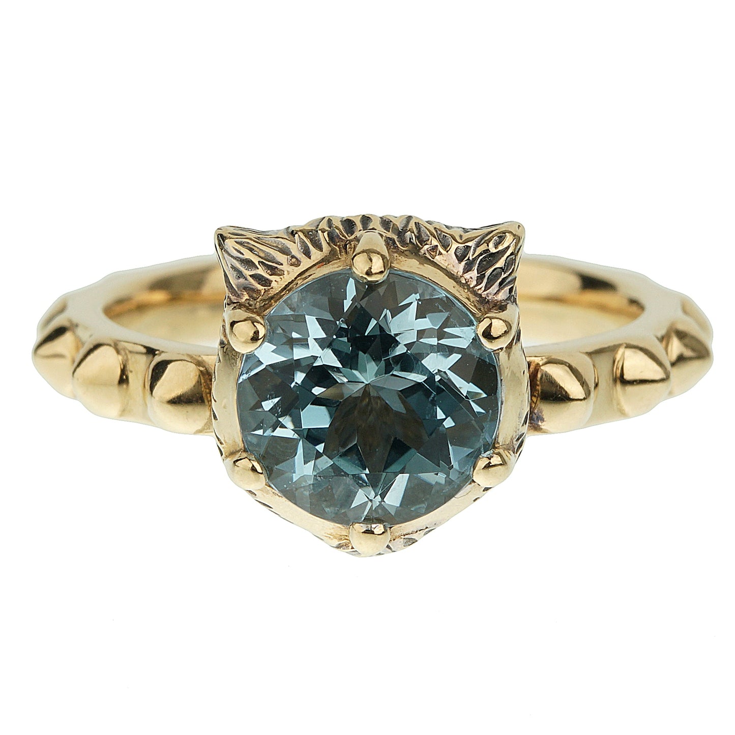 Guthtcci Le Marche Des Merveilles Topaz Diamond Yellow Gold Ring Sz 6