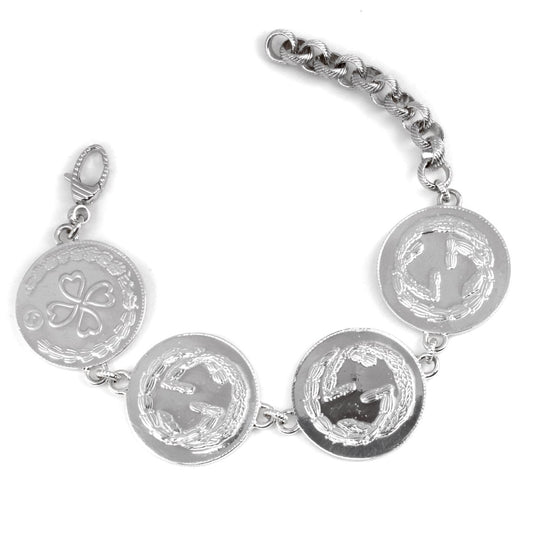 Guthtcci Lucky Charm Silver Bracelet