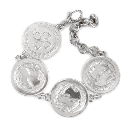 Guthtcci Lucky Charm Silver Bracelet