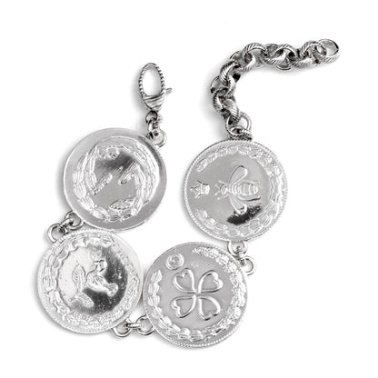 Guthtcci Lucky Charm Silver Bracelet