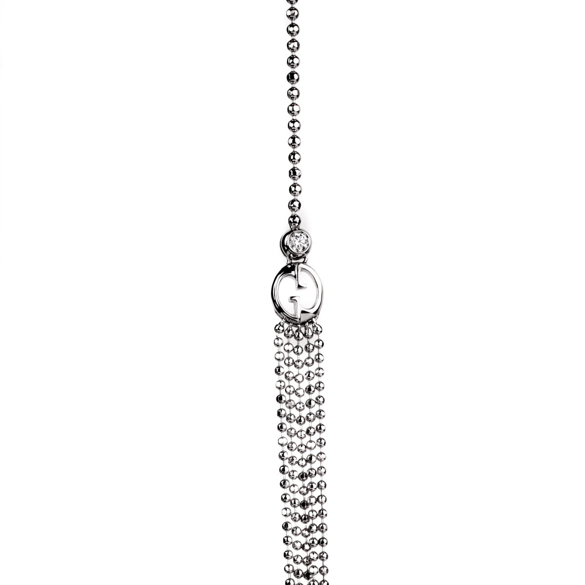 Guthtcci Multistrand White Gold Diamond Necklace