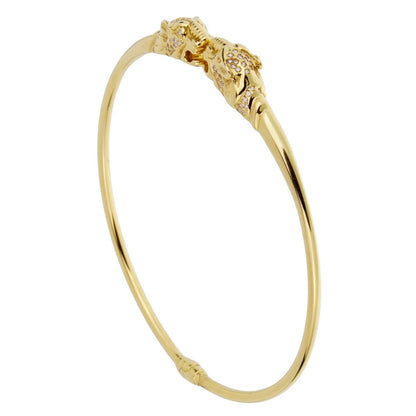 Guthtcci Panther Diamond 18k Yellow Gold Necklace