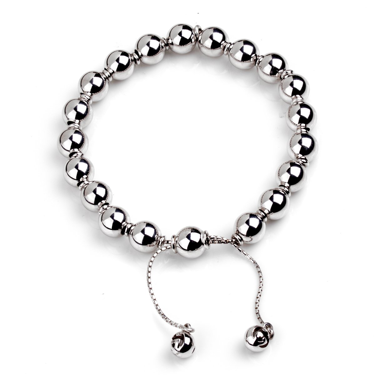 Guthtcci Silver Bead Bracelet