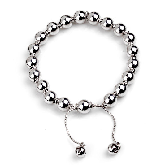 Guthtcci Silver Bead Bracelet