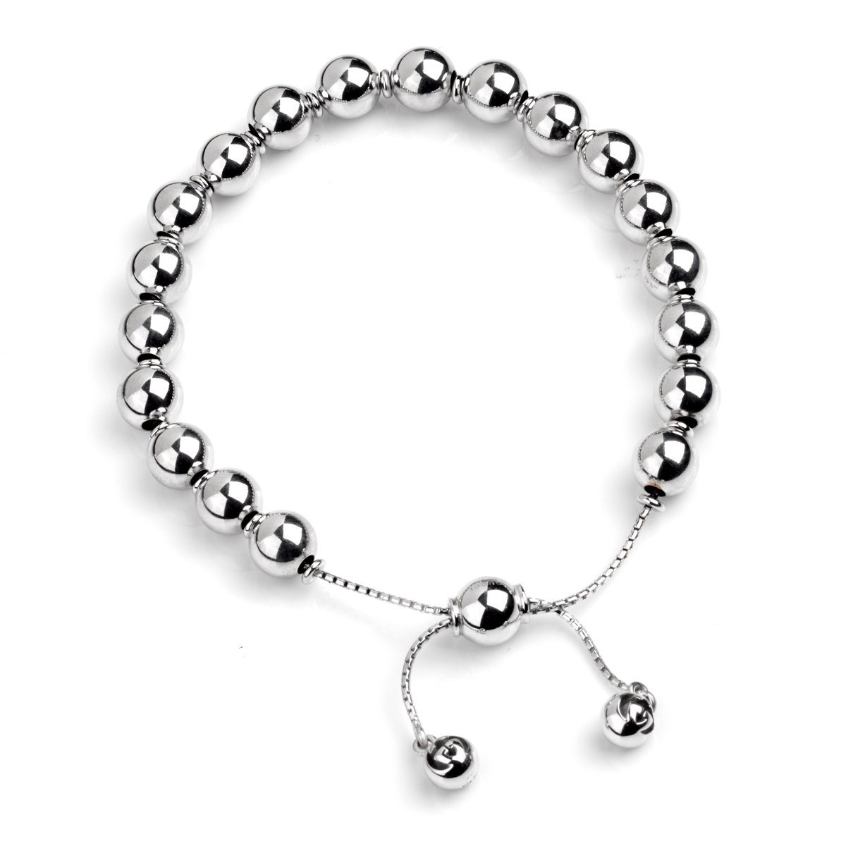 Guthtcci Silver Bead Bracelet