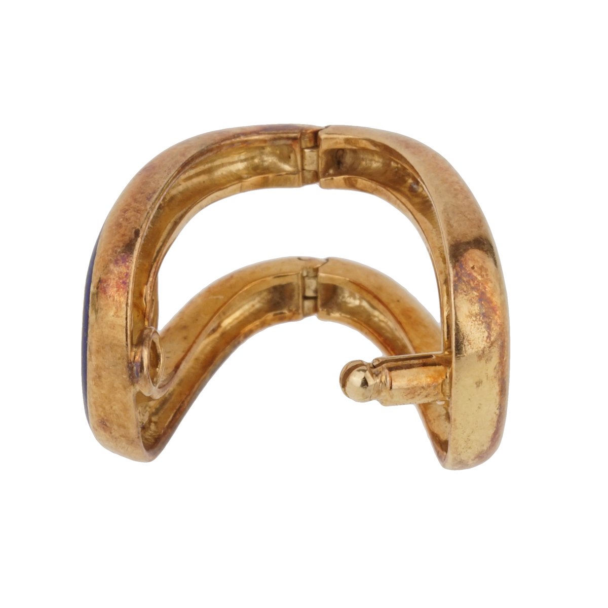 Guthtcci Vintage Enamel 18k Yellow Gold Cufflinks