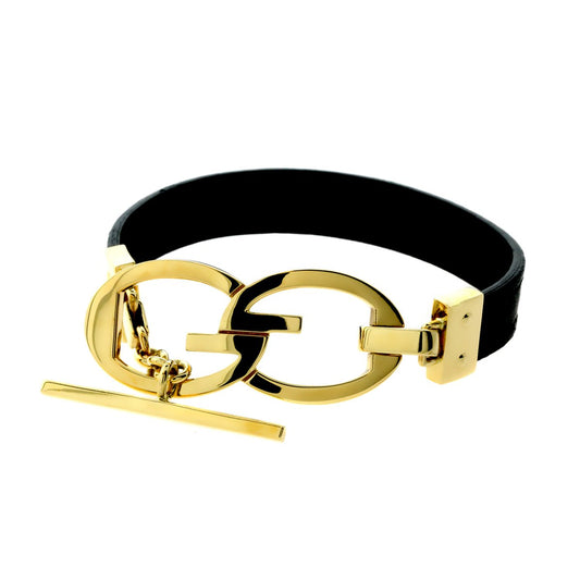 Guthtcci Yellow Gold Toggle Bracelet