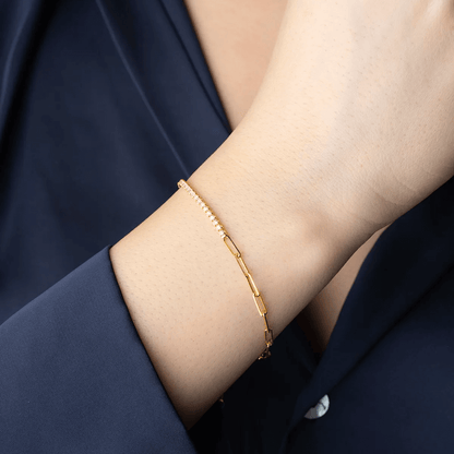 Half Tennis Chain Bracelet Premium CZ Sterling Silver