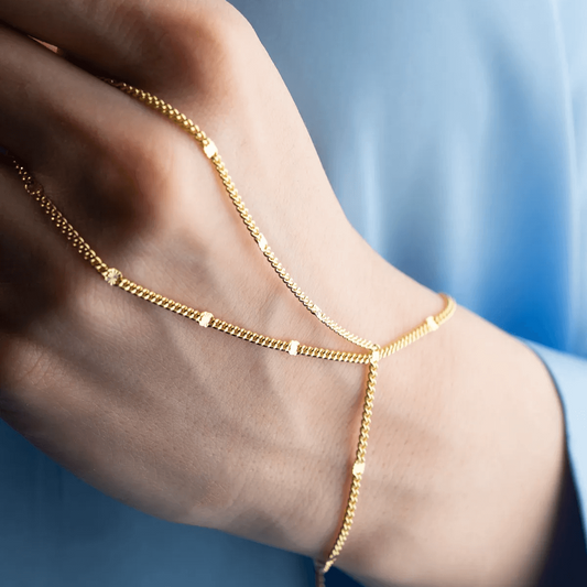 925K Silver Elegant Slave Bracelet with Cuban Chain