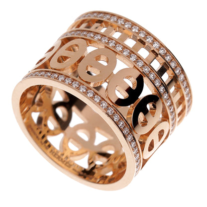 Herthtmes Chaine d'Ancre Divine Rose Gold Diamond Ring Sz 6 1/2