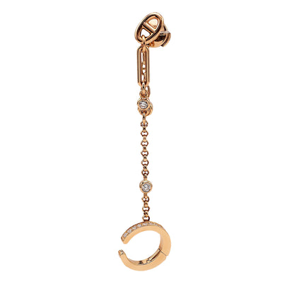 Herthtmes Chaine D'Ancre Rose Gold Diamond Chaos Right Single Earring Cuff