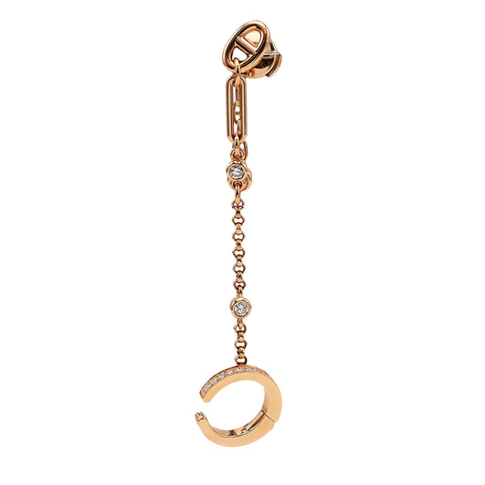 Herthtmes Chaine D'Ancre Rose Gold Diamond Chaos Right Single Earring Cuff