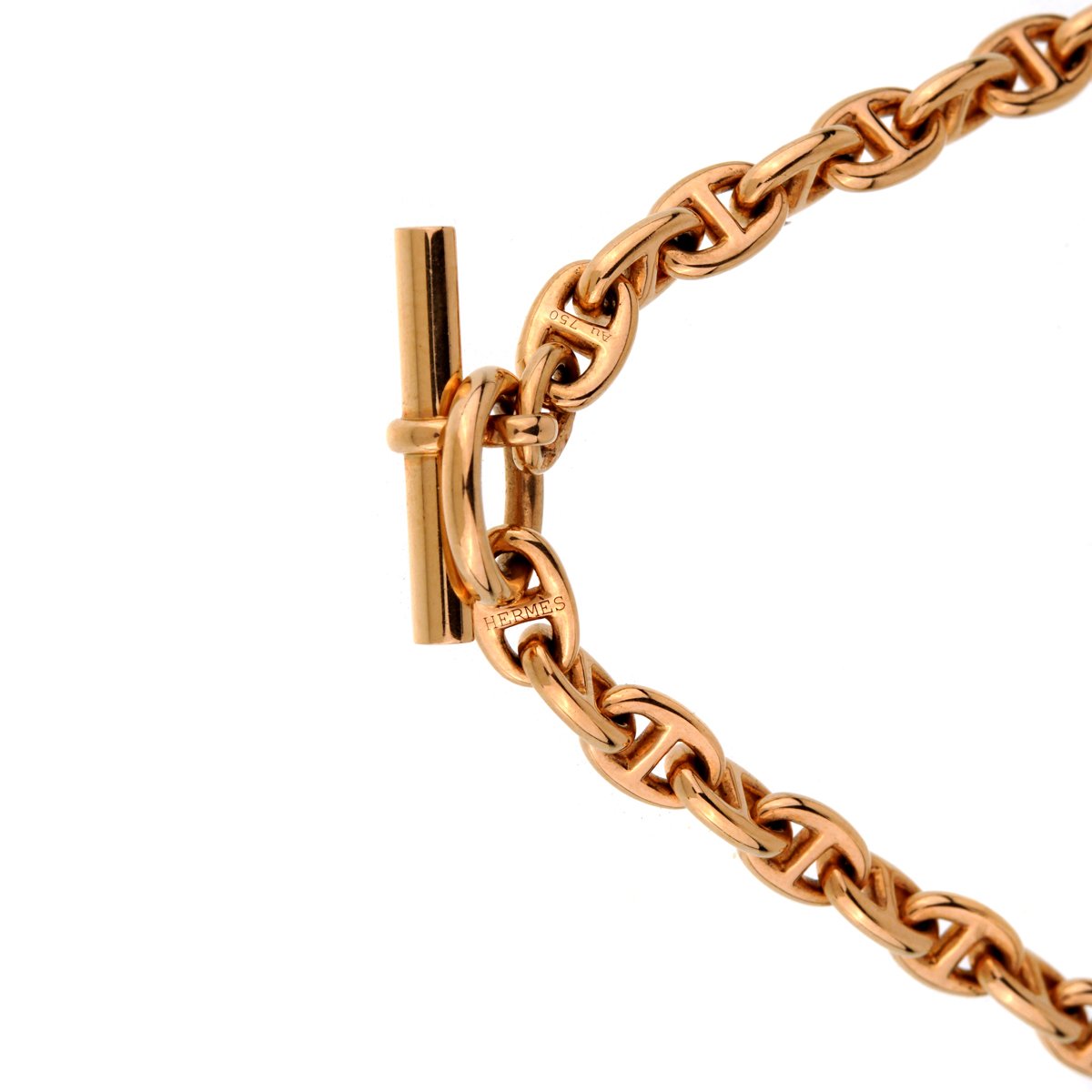 Herthtmes Chaine d'Ancre Rose Gold Necklace