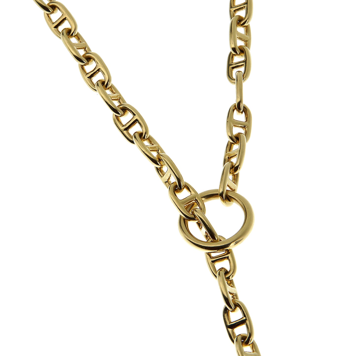 Herthtmes Chaine d'Ancre 1960s 18k Yellow Gold Toggle Necklace