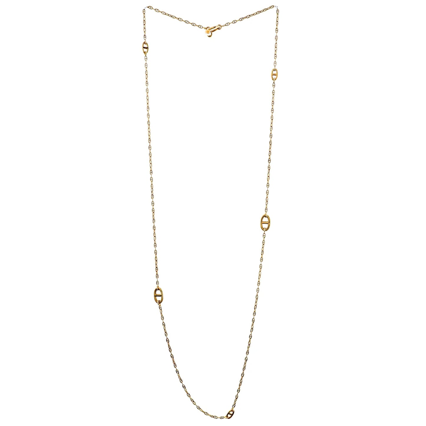 Herthtmes Chaine d'Ancre 18k Yellow Gold Sautoir Necklace