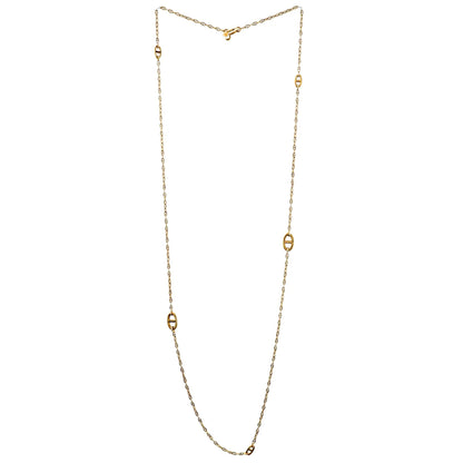Herthtmes Chaine d'Ancre 18k Yellow Gold Sautoir Necklace