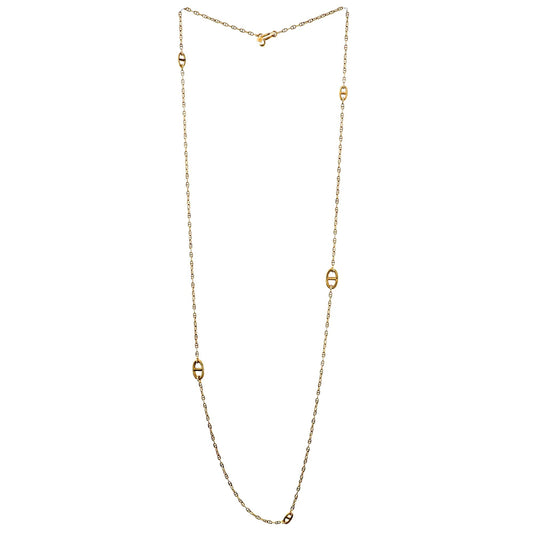 Herthtmes Chaine d'Ancre 18k Yellow Gold Sautoir Necklace