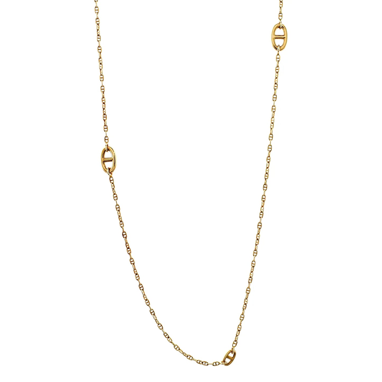 Herthtmes Chaine d'Ancre 18k Yellow Gold Sautoir Necklace