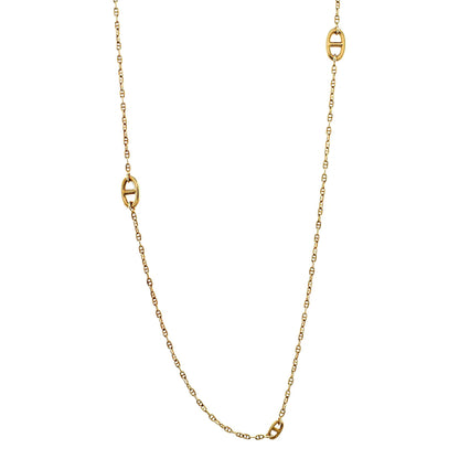 Herthtmes Chaine d'Ancre 18k Yellow Gold Sautoir Necklace