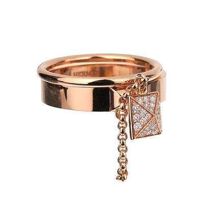 Herthtmes Clou d'H Double Diamond 18k Rose Gold Ring
