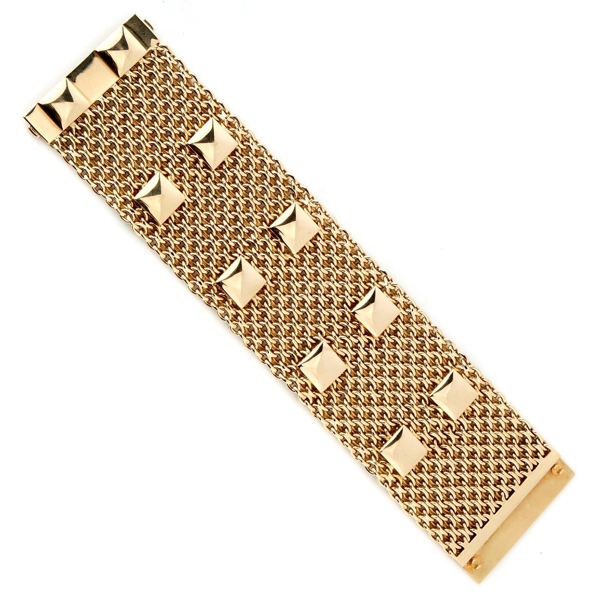 Herthtmes Collier De Chein Mesh Gold Bracelet