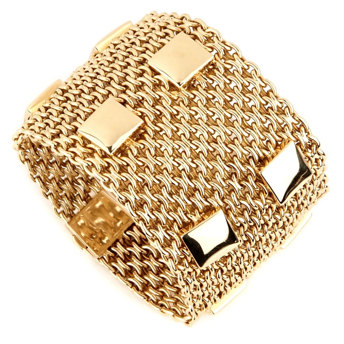 Herthtmes Collier De Chein Mesh Gold Bracelet