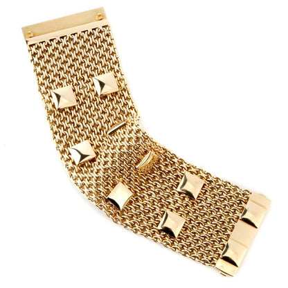 Herthtmes Collier De Chein Mesh Gold Bracelet