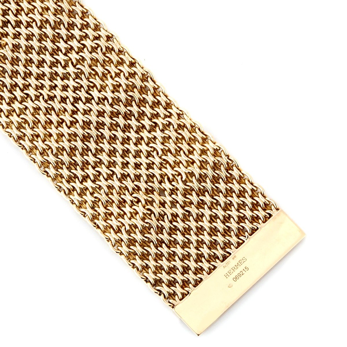 Herthtmes Collier De Chein Mesh Gold Bracelet