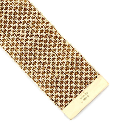 Herthtmes Collier De Chein Mesh Gold Bracelet