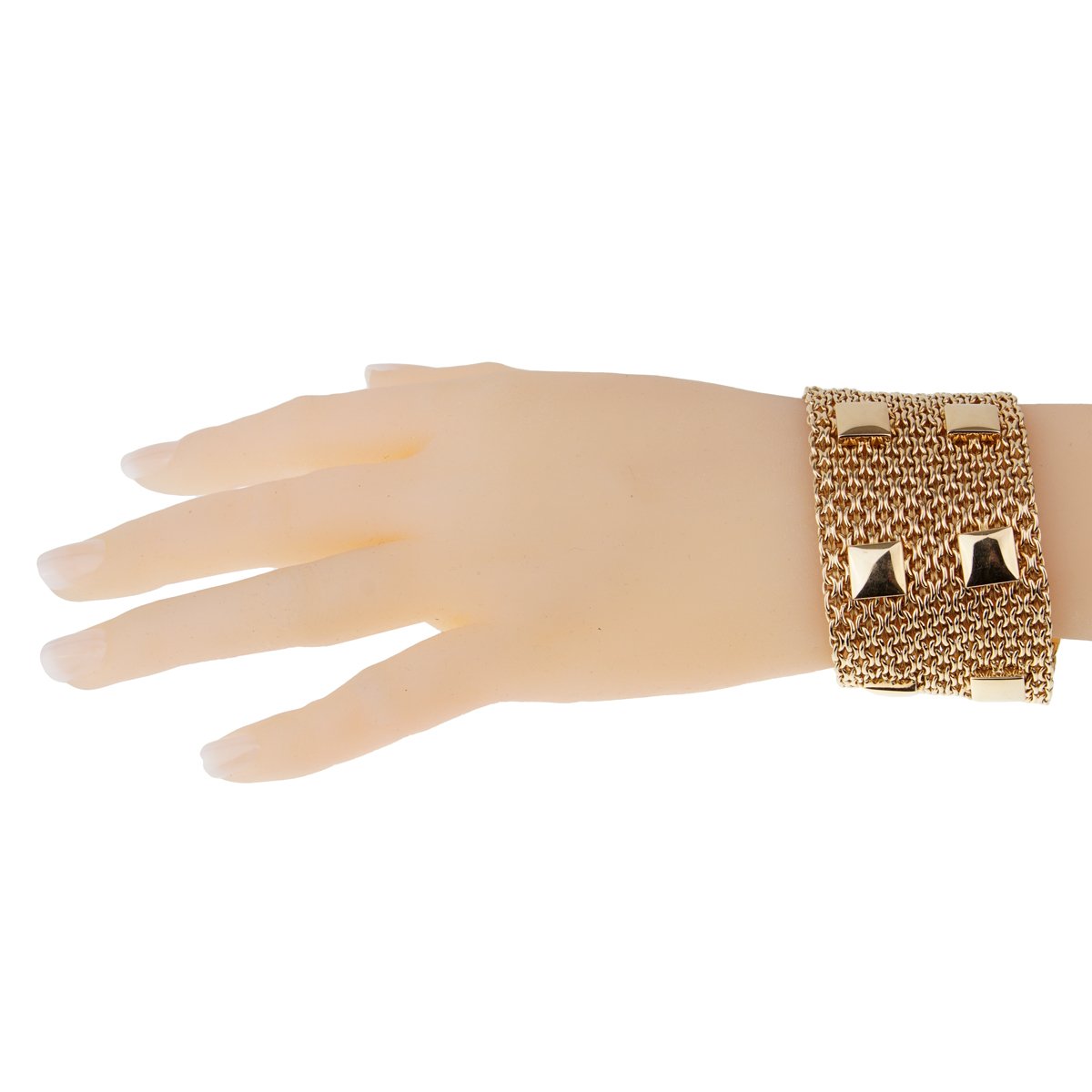 Herthtmes Collier De Chein Mesh Gold Bracelet