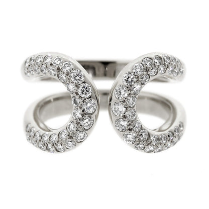 Herthtmes Diamond H White Gold Cocktail Ring