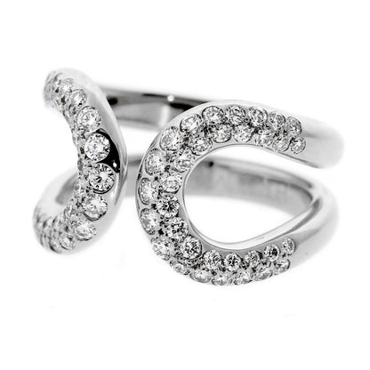 Herthtmes Diamond H White Gold Cocktail Ring