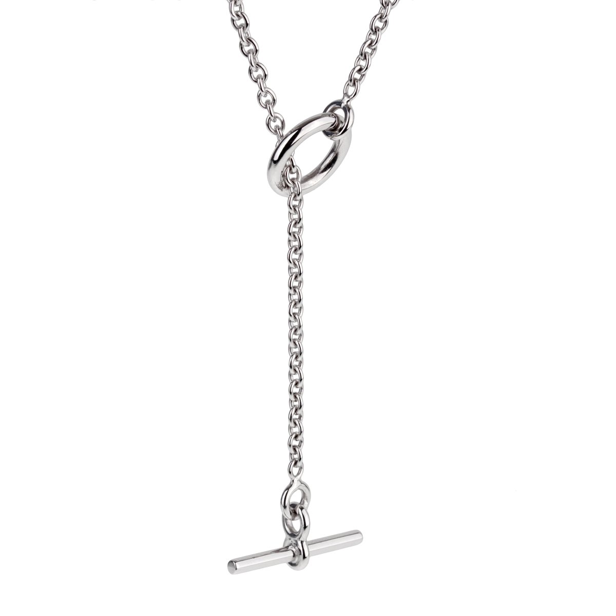 Herthtmes Diamond H White Gold Pendant Necklace