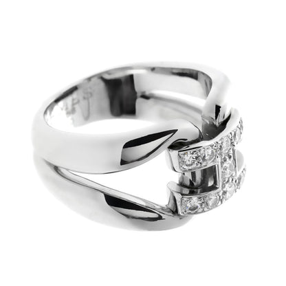 Herthtmes Diamond H White Gold Ring
