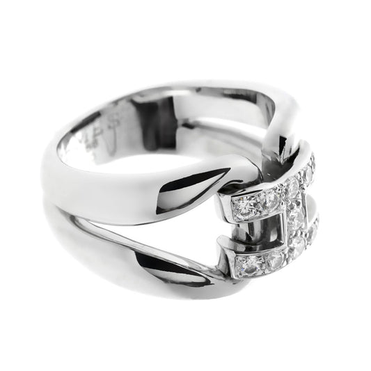 Herthtmes Diamond H White Gold Ring