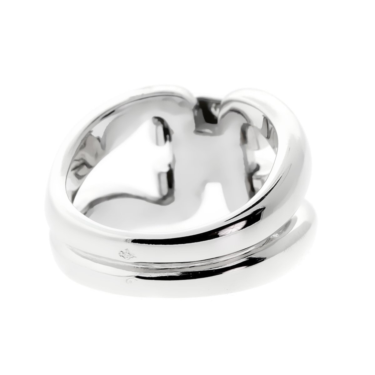 Herthtmes Diamond H White Gold Ring