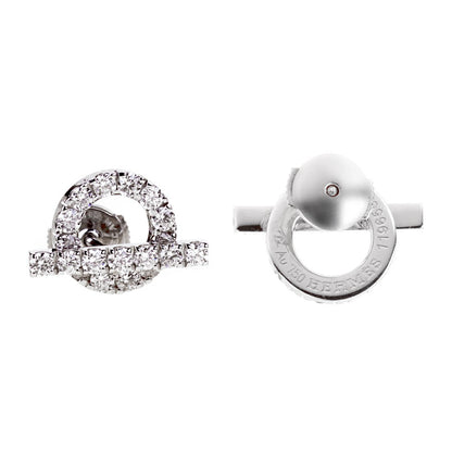 Herthtmes Finesse Diamond Stud 18k White Gold Earrings